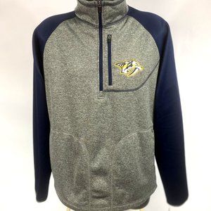 NASHVILLE PREDATORS NHL Track Jacket Full Zip GRAY/BLUE L XL 2X